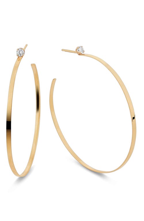 Lana Jewelry Medium Sunrise Diamond Hoop Earrings in Yellow Gold