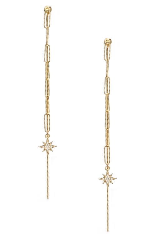 Ettika Double Chain Star Earrings in Gold at Nordstrom