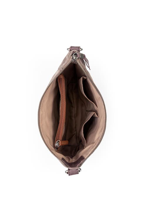 The Sak Ashland Leather Crossbody Bag In Mushroom Suede