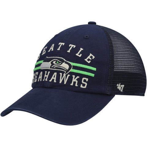 Men's New Era Realtree Camo/College Navy Seattle Seahawks Trucker 39THIRTY  Flex Hat