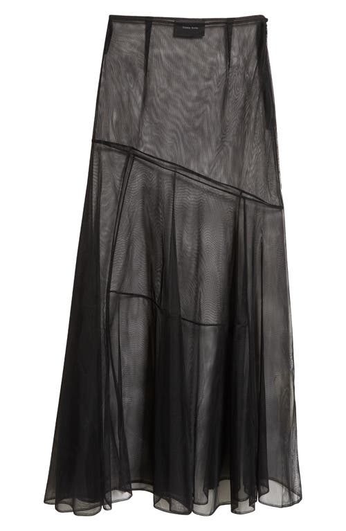 Shop Simone Rocha Sheer Bias Cut Tulle Maxi Skirt In Black