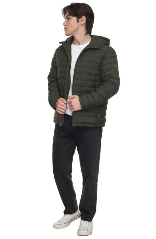 Shop Rokka&rolla Midweight Puffer Jacket In Olive