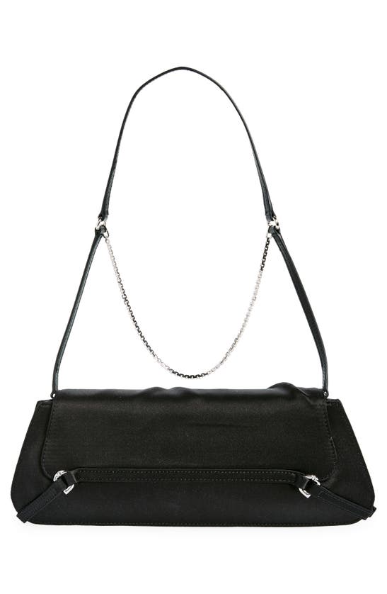 Givenchy Voyou Flower East/west Silk Shoulder Bag In Black