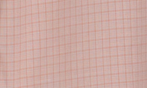 Shop Lorenzo Uomo Trim Fit Check Long Sleeve Cotton Button-up Shirt In Orange/light Blue