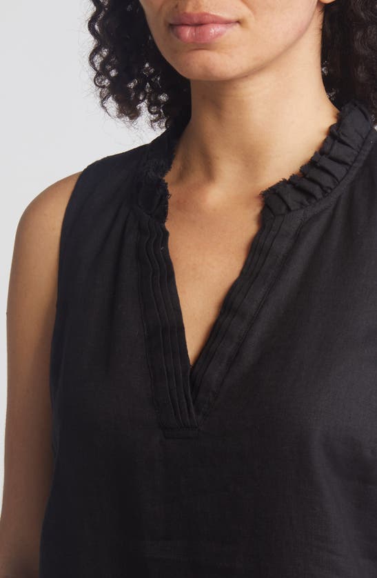 Tommy Bahama Two Palms Double Ruffle Dress In Black
