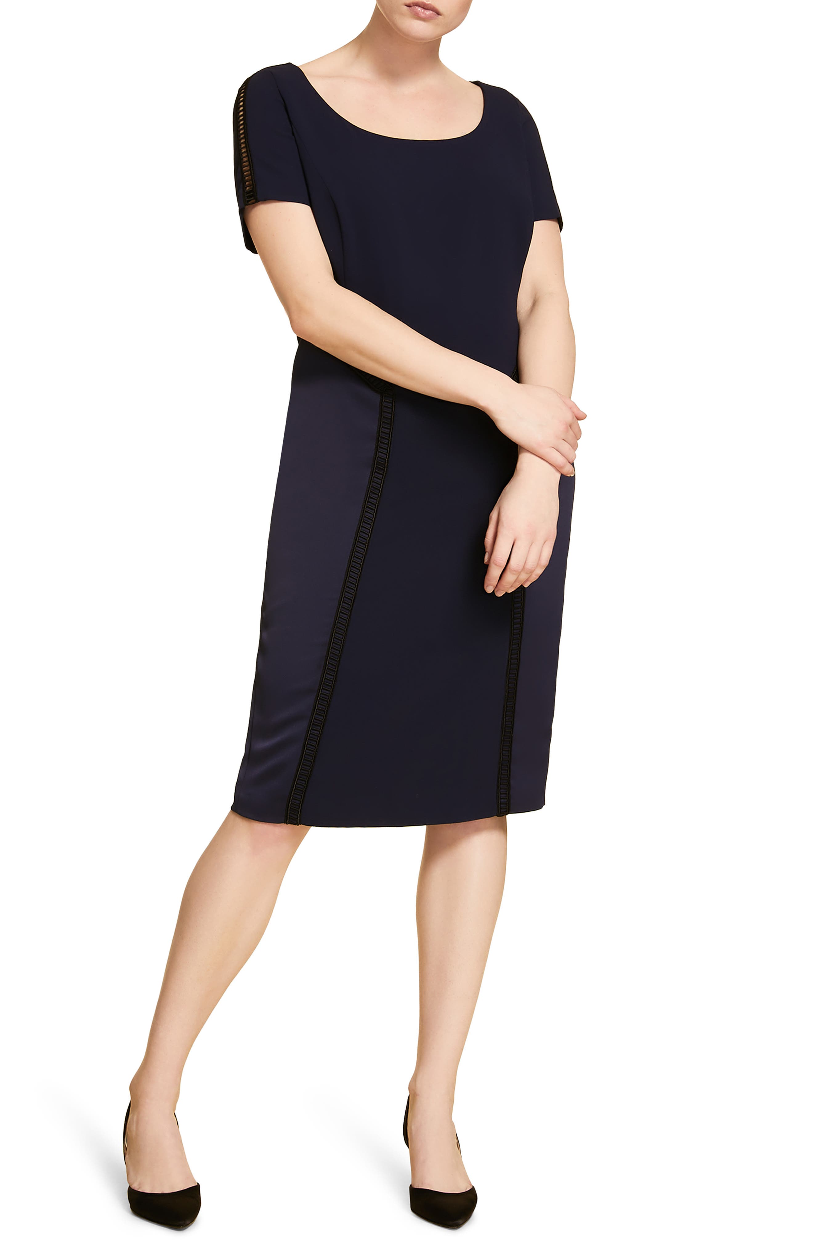 Plus Size Marina Rinaldi Destino Sheath Dress, Blue