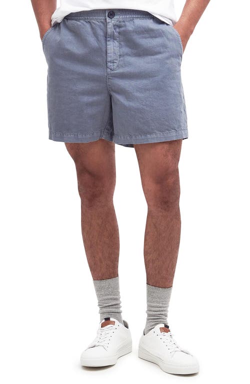 Barbour Melonby Cotton & Linen Shorts Dark Chambray at Nordstrom,