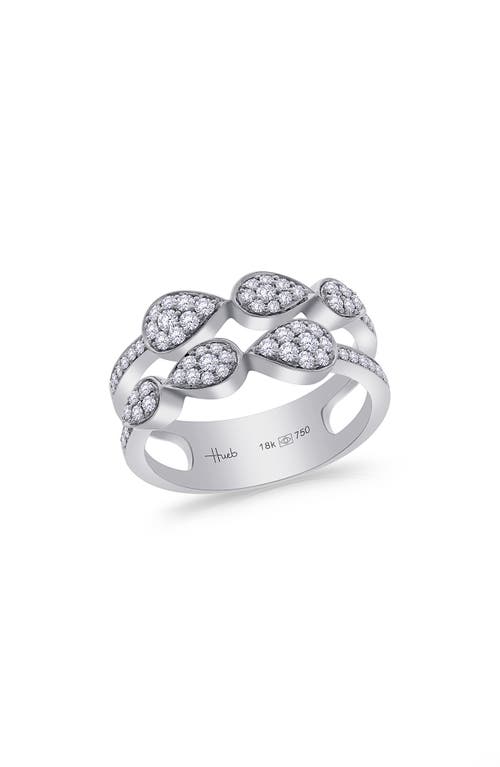 Hueb Bestow Diamond Stack Ring in White Gold at Nordstrom, Size 7