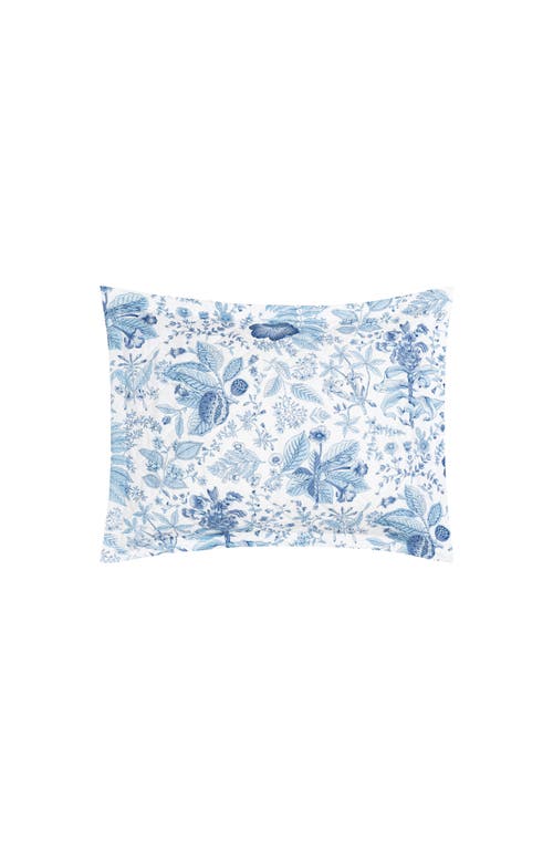 Matouk Pomegranate Quilted Linen Pillow Sham in Porcelain Blue at Nordstrom