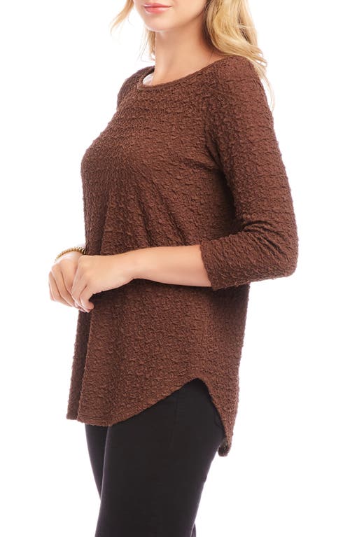 Shop Karen Kane Textured Shirttail Top In Cognac