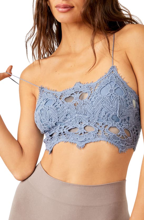 Shop Free People Athena Scallop Crochet Bralette In Twinkling Perry
