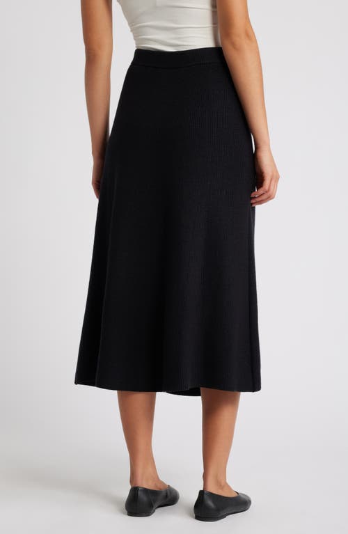 Masai Copenhagen Skylar Cotton Blend Knit Midi Skirt In Black