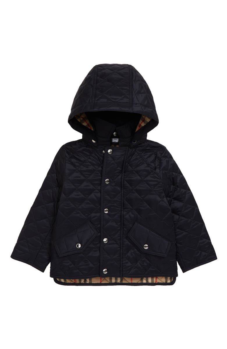Burberry Ilana Diamond Quilted Hooded Jacket (Toddler Girls) | Nordstrom