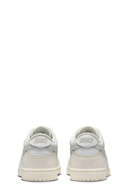 Shop Nike Kids' Dunk Low Basketball Sneaker In White/light Silver/phantom