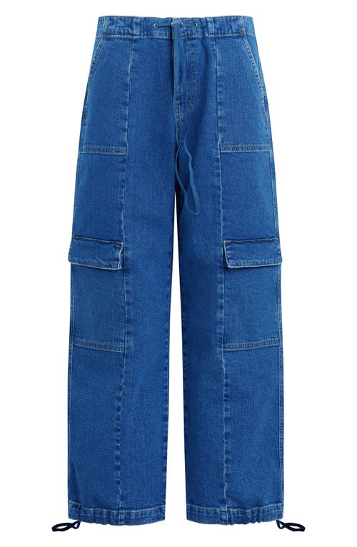 Hudson Drawstring Cargo High-rise Parachute Jeans In Chill