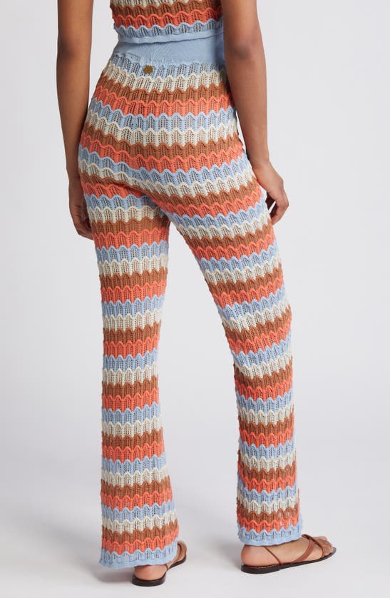 Rip Curl Santorini Sun Pointelle Stitch Sweater Pants In Multi Color Red