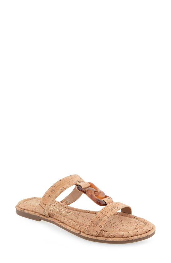 Shop Aerosoles Geraldine Chain Slide Sandal In Cork Combo