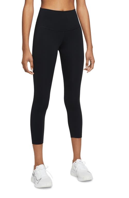 Nike Yoga Dri-FIT Crop Leggings in Black/Iron Grey
