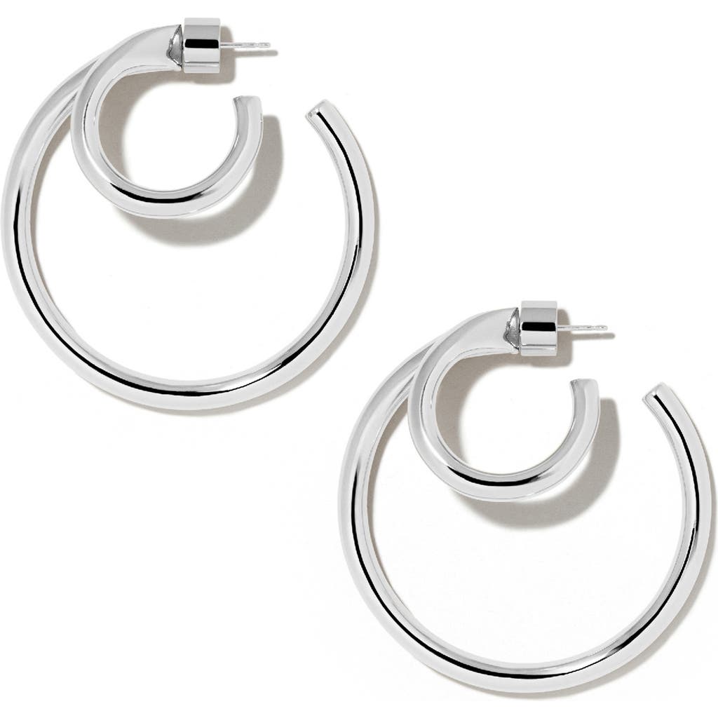 Jennifer Fisher Double Lilly Hoop Earrings In Silver