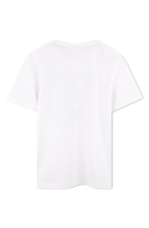 Shop Bosswear Boss Kidswear Kids' Logo Cotton Graphic T-shirt In White