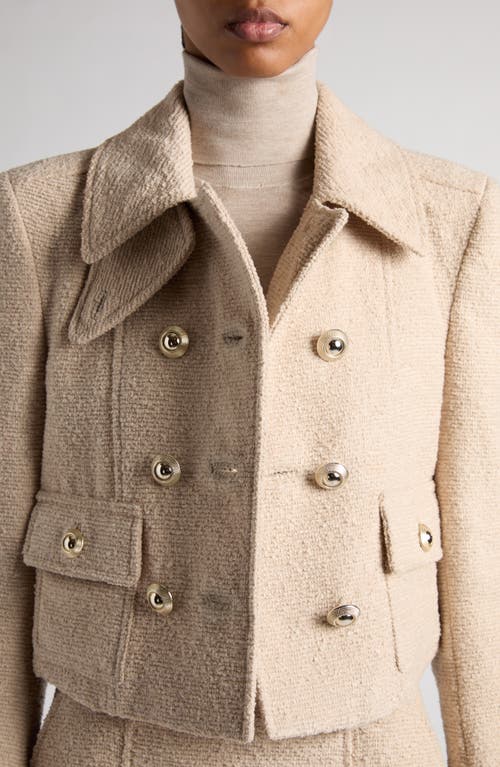 Tom Ford Wool-blend Bouclé Jacket In Jb306 Milky Beige