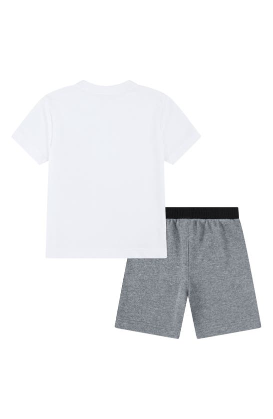 Shop Jordan Kids' Dri-fit  Rise Graphic T-shirt & Sweat Shorts Set In Carbon Heather