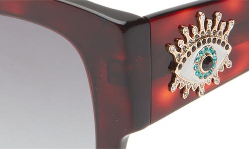 Kurt Geiger London 51mm Square Sunglasses In Havana/gray Gradient