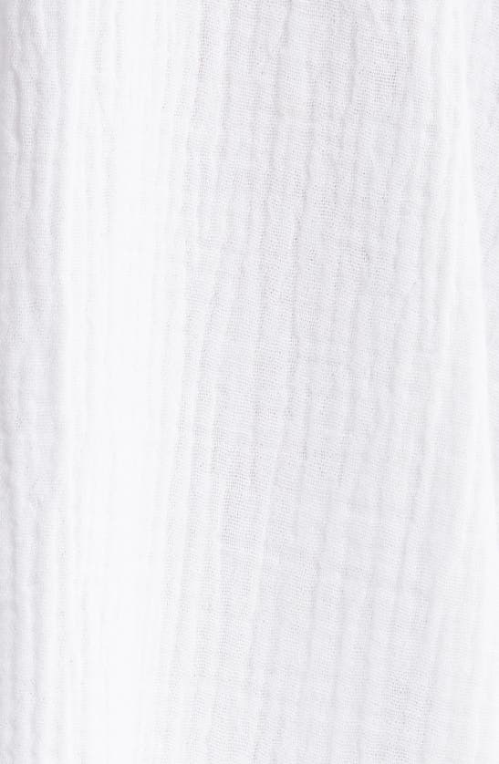 Shop Papinelle Ashley Textured Cotton Double Gauze Short Pajamas In White