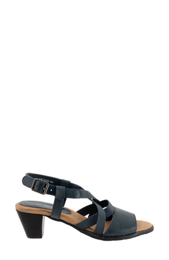 Shop Trotters Meadow Ankle Strap Sandal In Navy