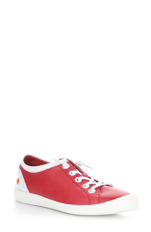 Softinos By Fly London Isla Sneaker In 038 Cherry Red/white