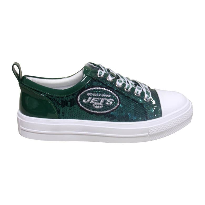 Cuce Green New York Jets Team Sequin Sneakers