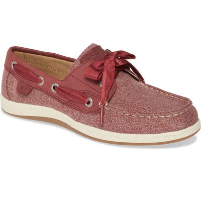 Sperry Koifish Canvas Boat Shoe- Red