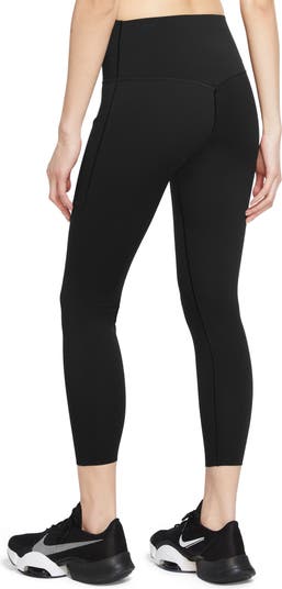 Nike Universa Women's Medium-Support High-Waisted 7/8 Leggings with Pockets  (X-Small, Black) at  Women's Clothing store