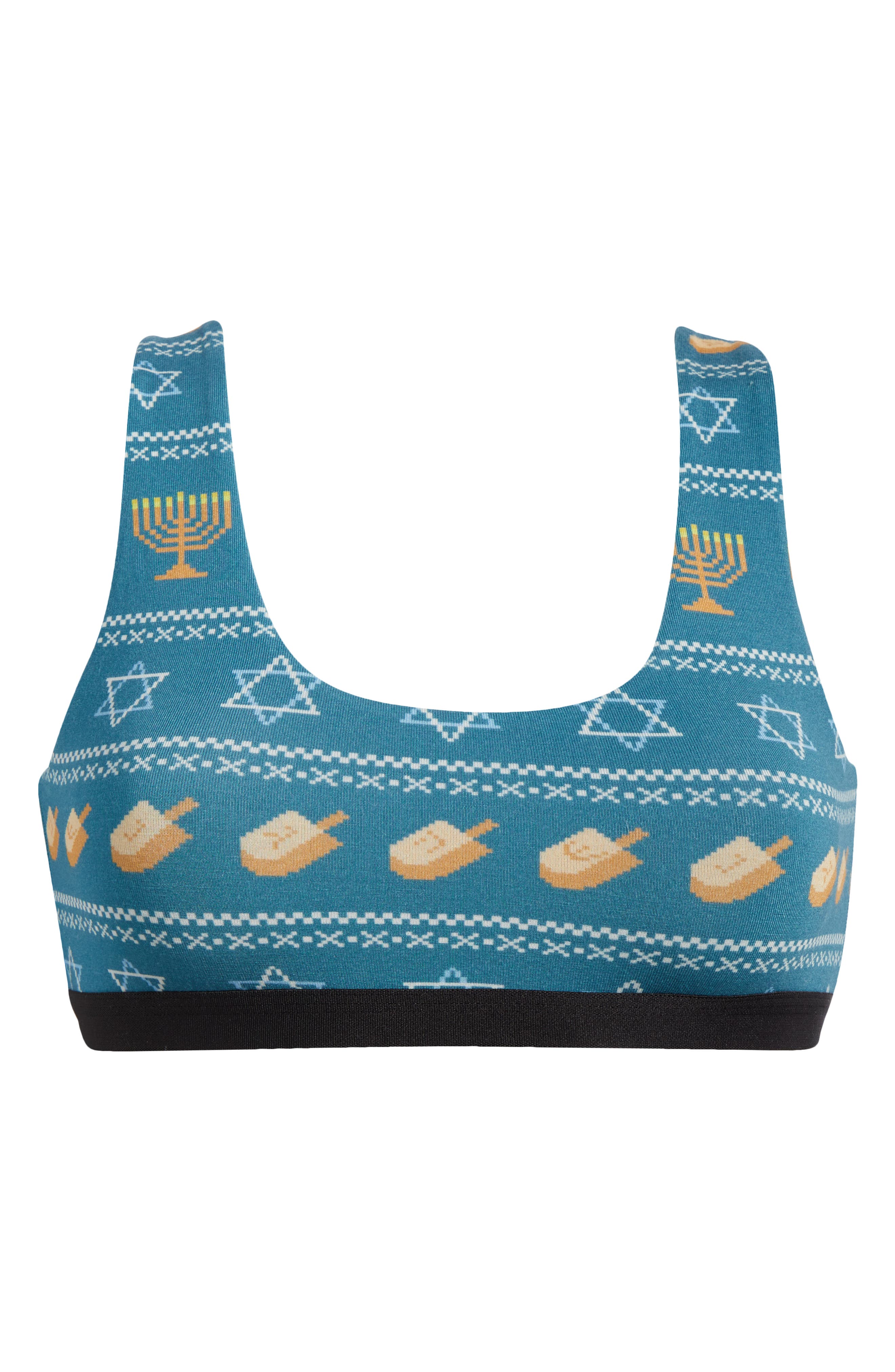 MeUndies Print Bralette in Hanukkah Sweater