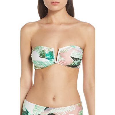 Lenny Niemeyer V-Wire Bandeau Bikini Top, Green