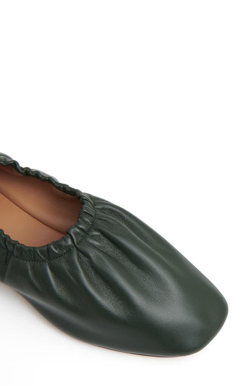 Shop Mansur Gavriel Glove Ballet Flat In Moss