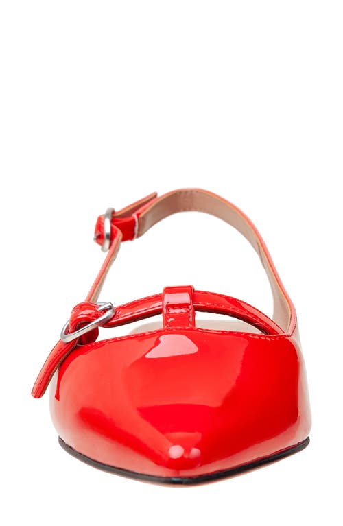 Linea Paolo Celina Pointed Toe Slingback Flat In Red