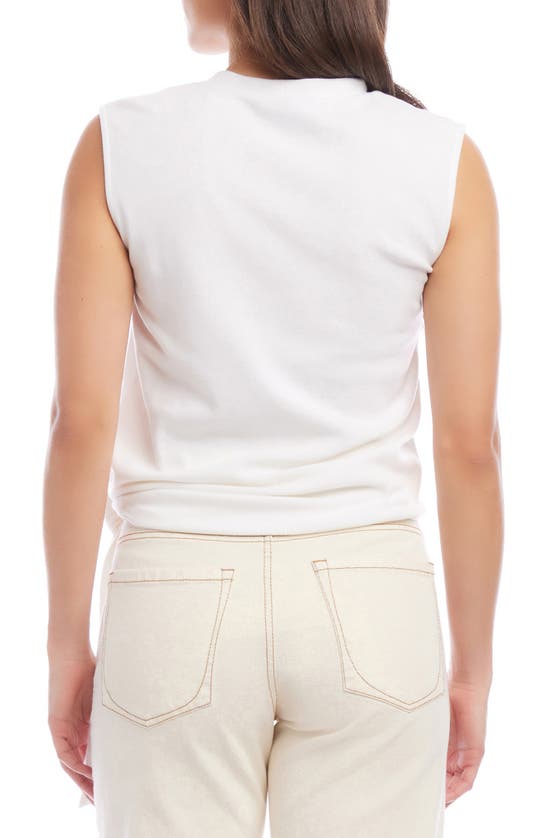 Shop Karen Kane Side Tie Tank In Off White