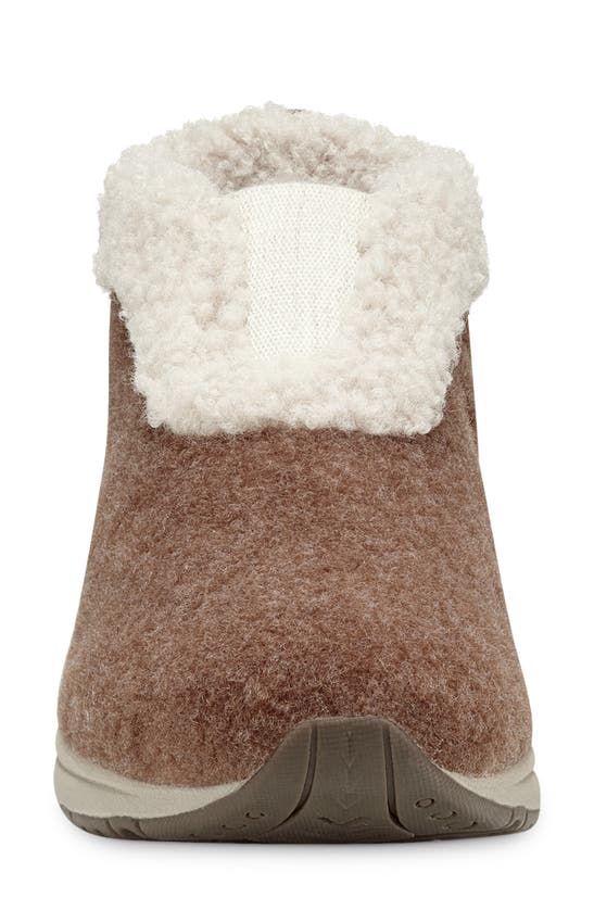 Easy Spirit Trepose Faux Shearling Lined Slipper In Medium Brown