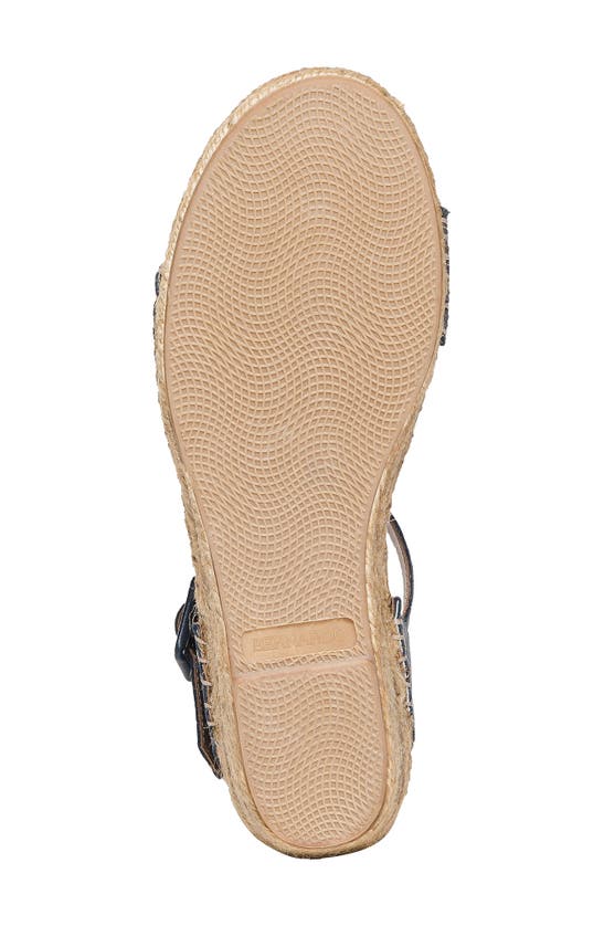 Shop Bernardo Footwear Madrid Ankle Strap Espadrille Platform Wedge Sandal In Navy