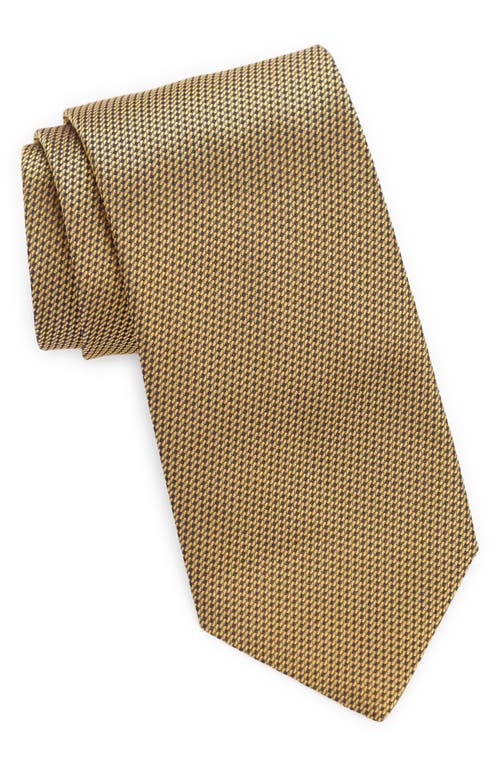 Canali Micropattern Silk Tie in Gold at Nordstrom