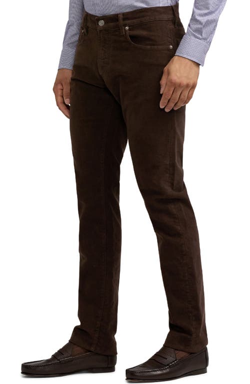 Shop Ralph Lauren Purple Label Slim Fit Stretch Cotton Moleskin Five-pocket Pants In Luggage Brown