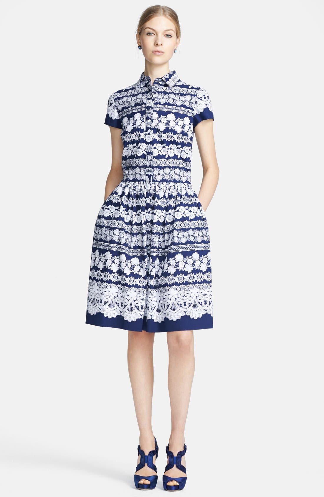 oscar de la renta shirt dress