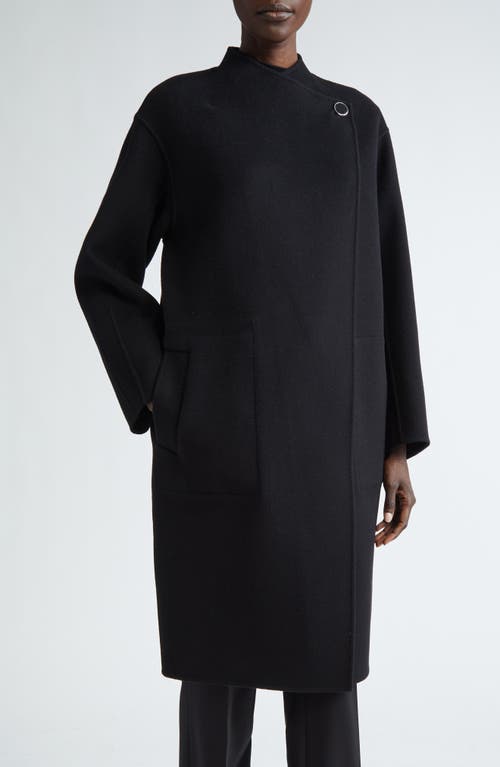 Shop Lafayette 148 New York Reversible Wool & Cashmere Coat In Black