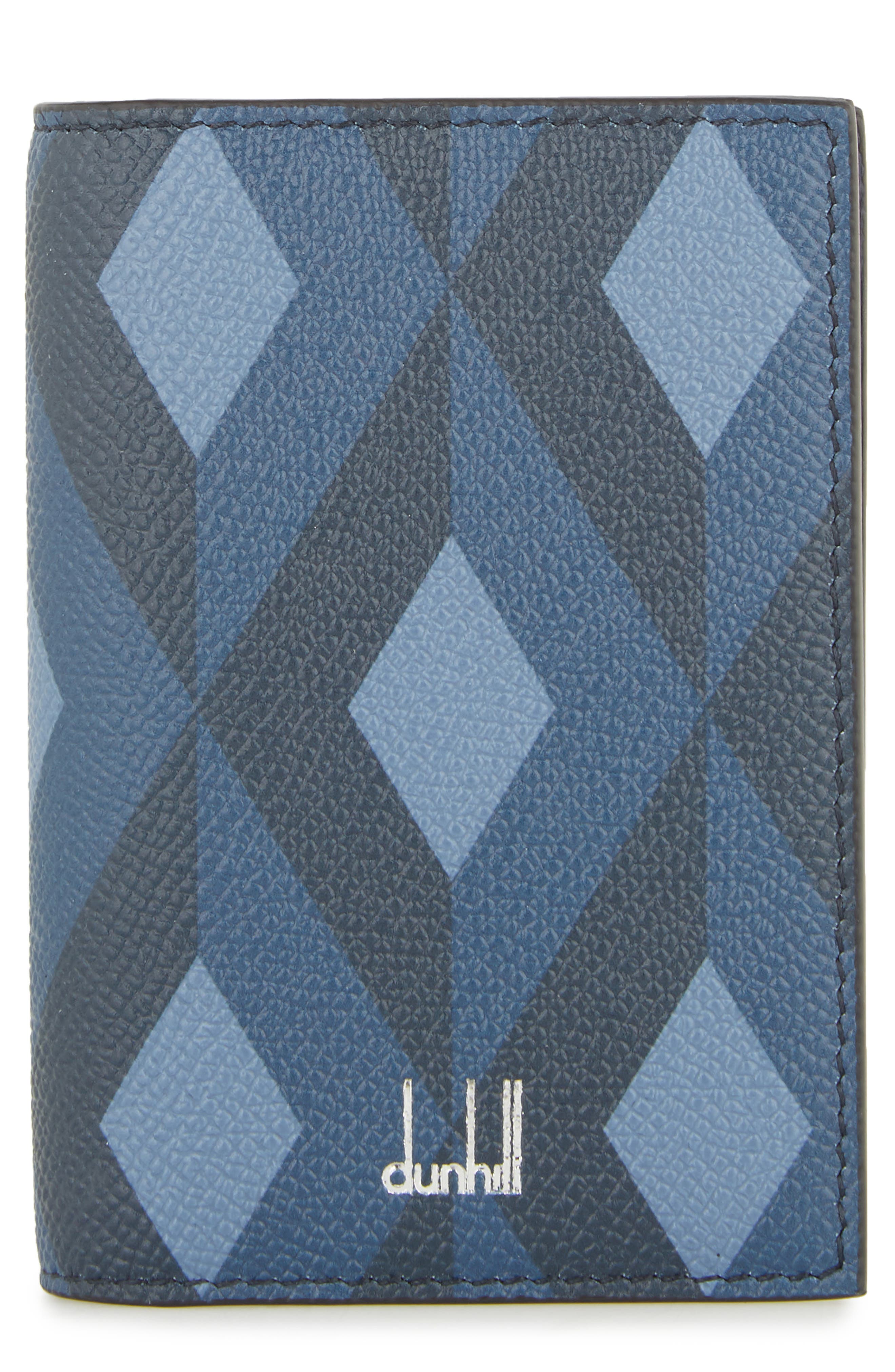 Dunhill Cadogan Leather Business Card Case - Blue