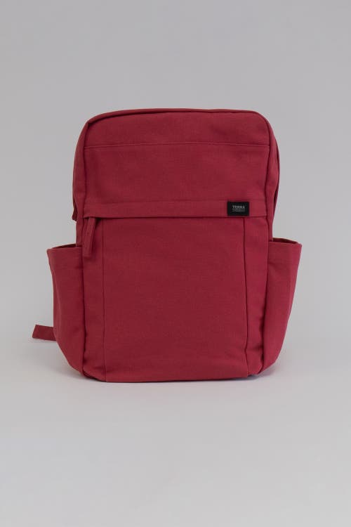 Terra Thread Sustainable Backpack For School And Everyday Use In Ruby Red