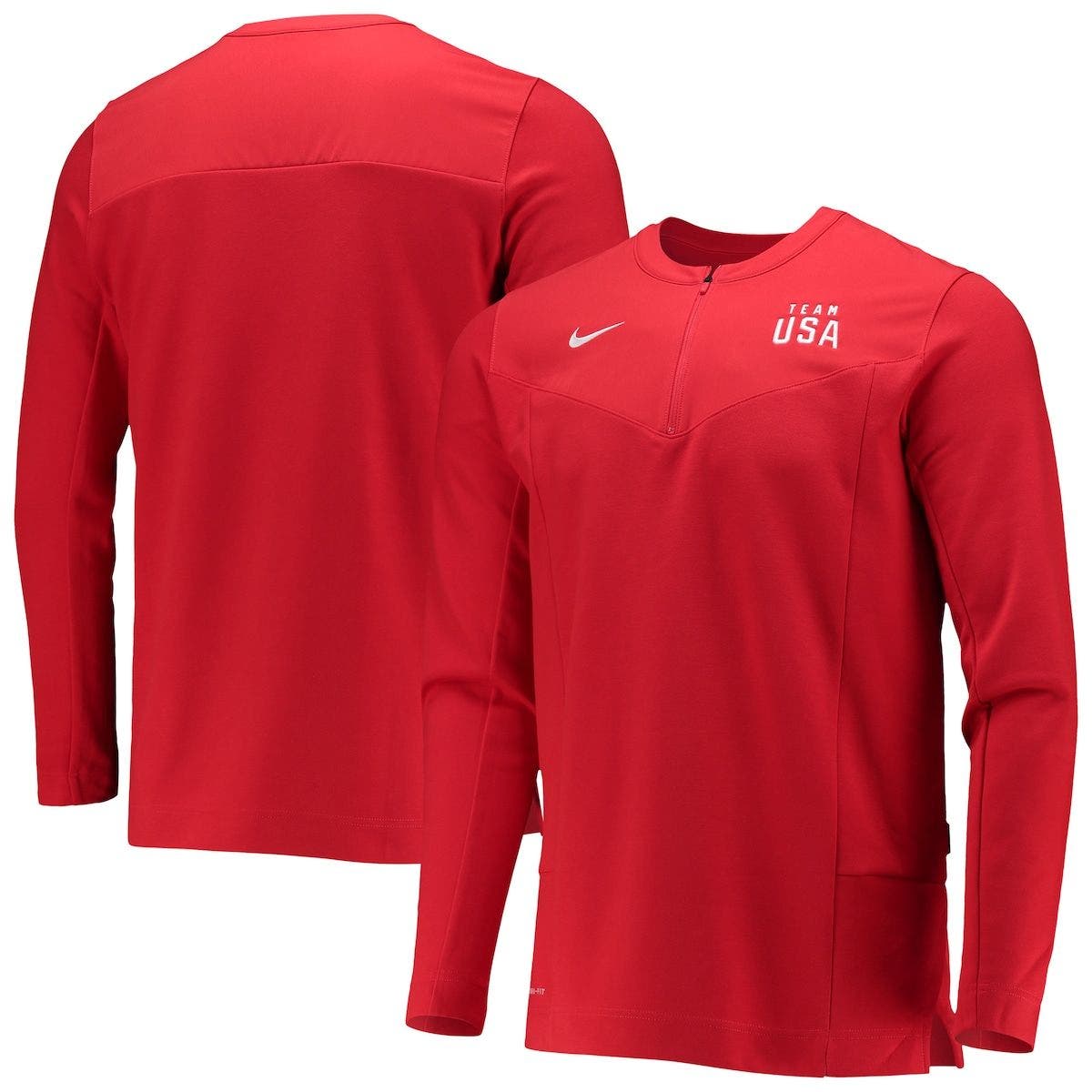 mens nike red half zip