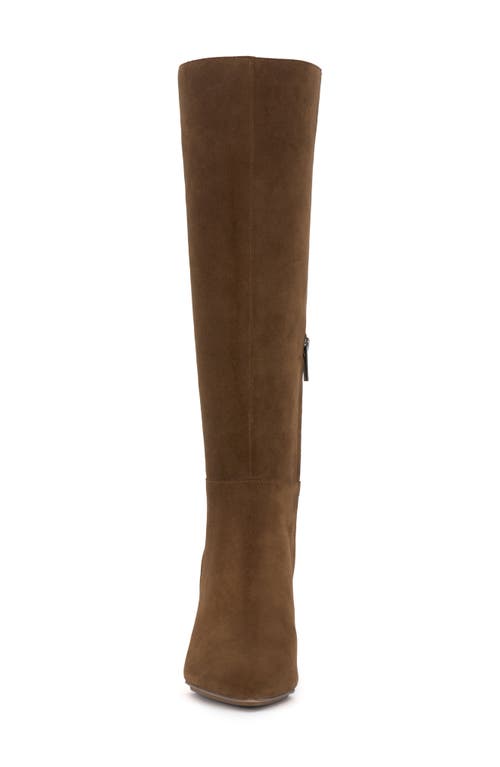 Shop Vince Camuto Brigitte Pointed Toe Knee High Boot In Reishi Brown