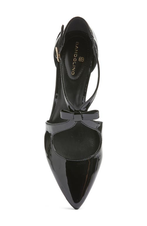 Shop Bandolino Zeffer Kitten Heel Pump In Black Shiny