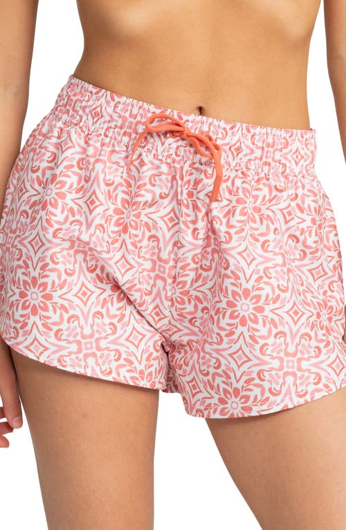 Cover-Up Board Shorts in Cloud Fresco Tile